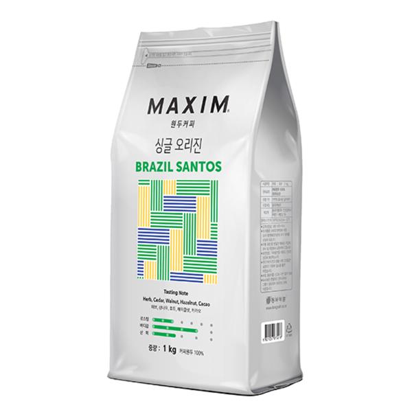 OFFICENEX 맥심 싱글 오리진 브라질 산토스 (원두/1kg)