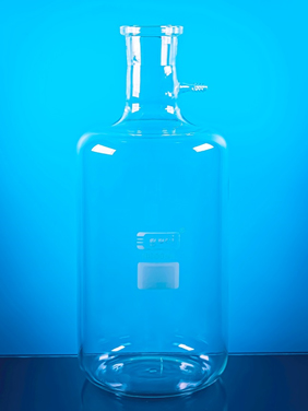 GOEL Large Capacity Flask, Filtering, Heavy Wall, Bolt Neck with Tubulation