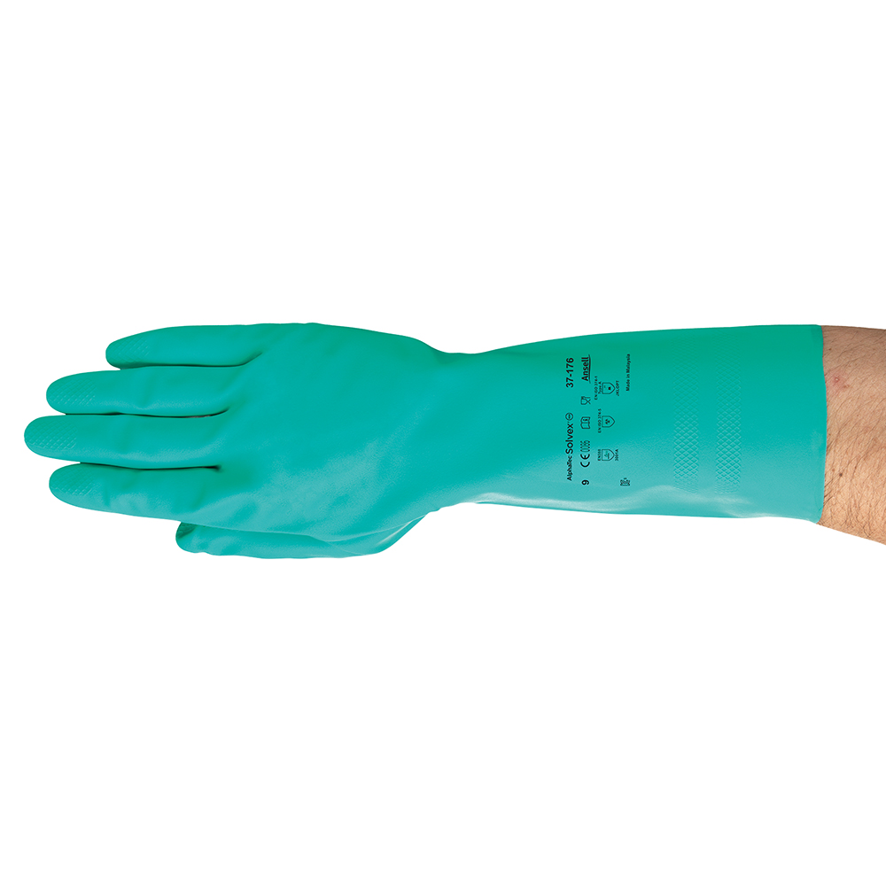 AS ONE Chemical-Resistant Gloves, AlphaTex Solvex 37-176, 내약품 장갑 알파테크 솔벡스37-176
