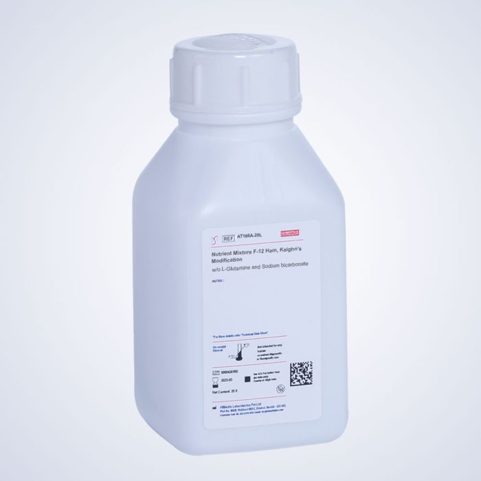 Himedia Nutrient Mixture F-12 Ham, Kaighn’s Modification w/o L-Glutamine and Sodium bicarbonate