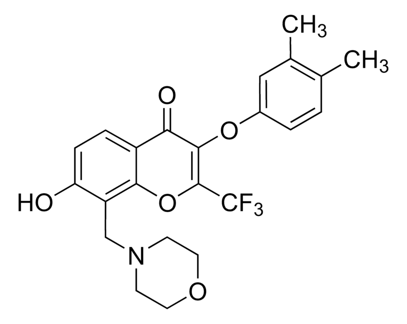 Merck 3-(3,4-Dimethylphenoxy)-7-hydroxy-8-(4-morpholinylmethyl)-2-(trifluoromethyl)-4H-chromen-4-one