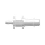 Straight Through Reduction Tube Fitting with 500 Series Barbs, 1/4` (6.4 mm) and 1/8` (3.2 mm) ID Tubing