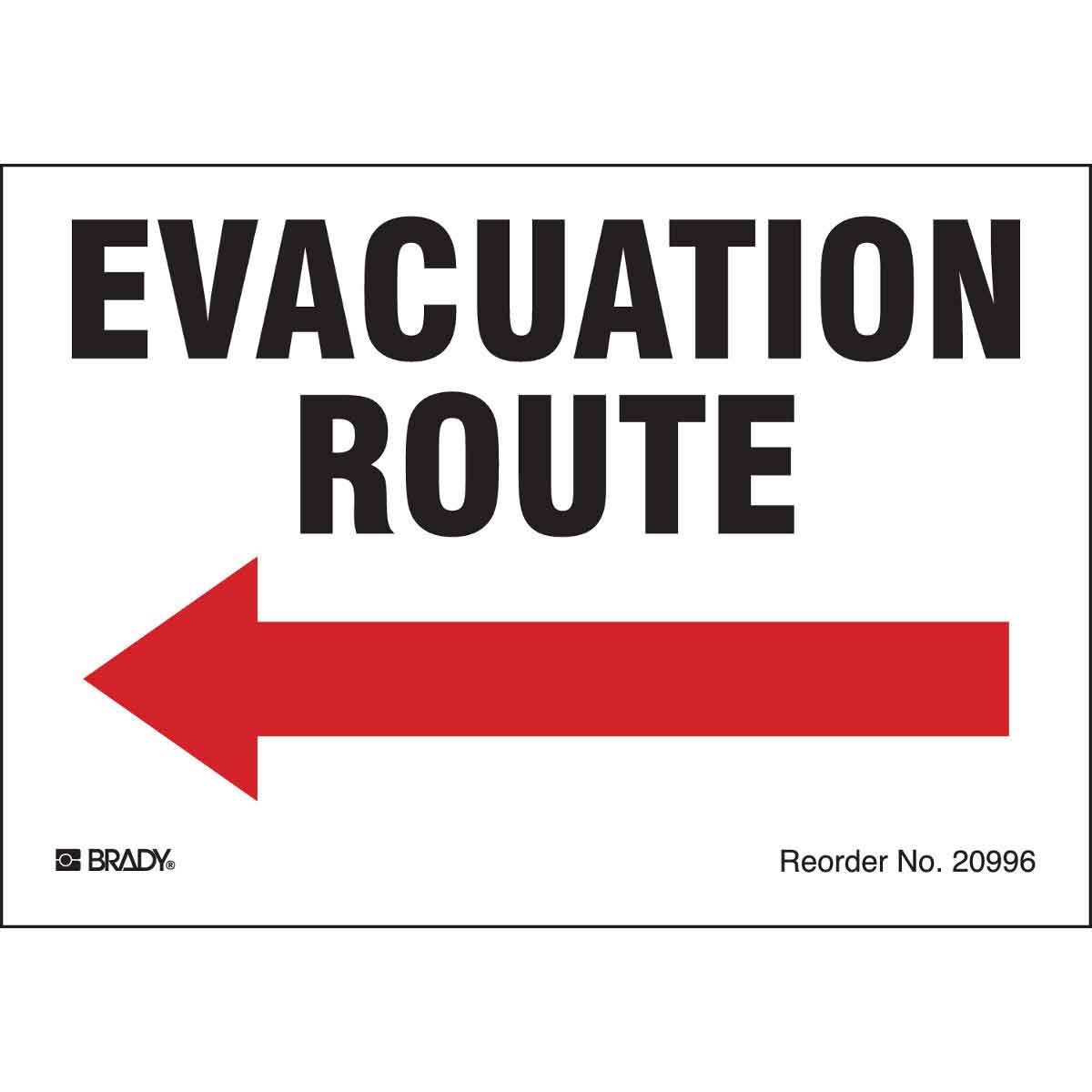 Brady Evacuation Route Labels | 캐시바이
