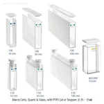 Daihan Science Macro Cells, Quartz & Glass, with PTFE Lid or Stopper, 0.35 ~ 35㎖