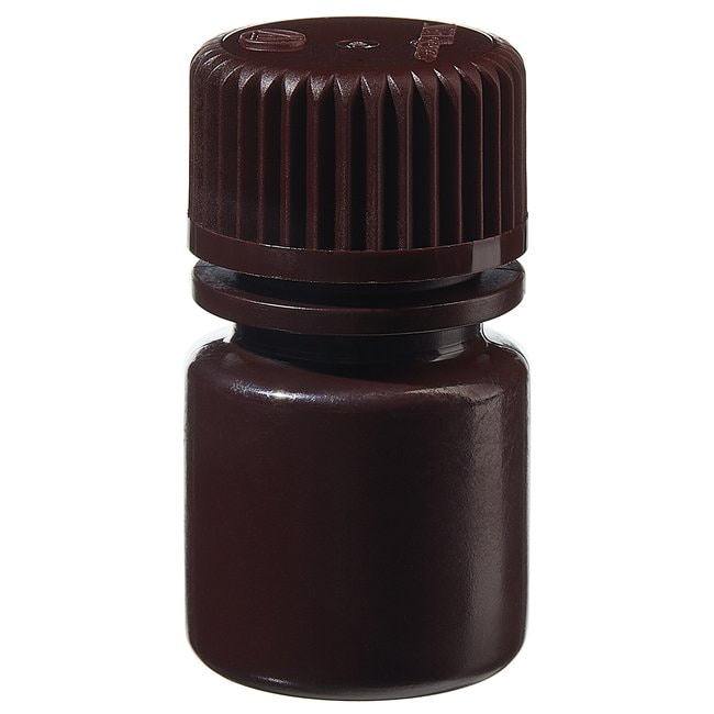 Thermo Fisher Scientific Nalgene Opaque Amber HDPE Diagnostic Bottles with Closure: Nonsterile, in Tray Pack, 8mL