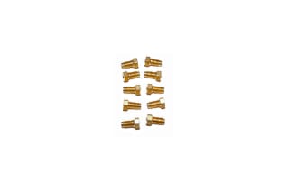 Waters Compression Screw, Short, 1/4in, Gold-plated, 10/pk