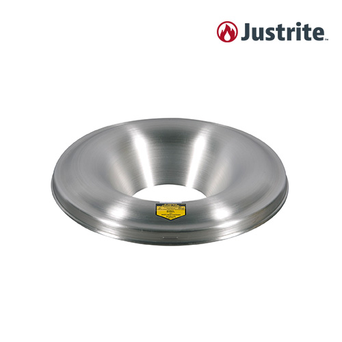 Justrite 26612G / FM인증 산소차단 자동소화 쓰레기통 12갤런 알루미늄 뚜껑 (철제/45L/회색)/OD 384x533mm/3.5kg[1EA]
