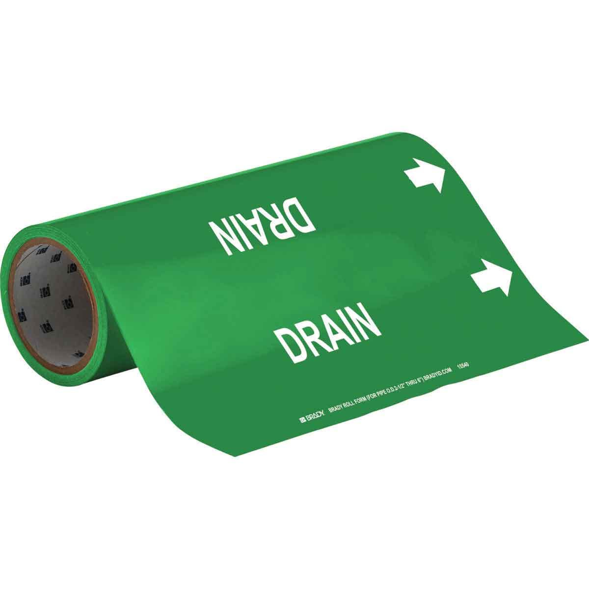 Brady DRAIN Roll Form Pipe Marker