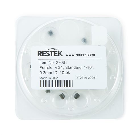 Restek Ferrule, Vespel/Graphite, VG1, 85% Vespel/15% Graphite Standard, 1/16in, 0.3mm ID, 10-pk.