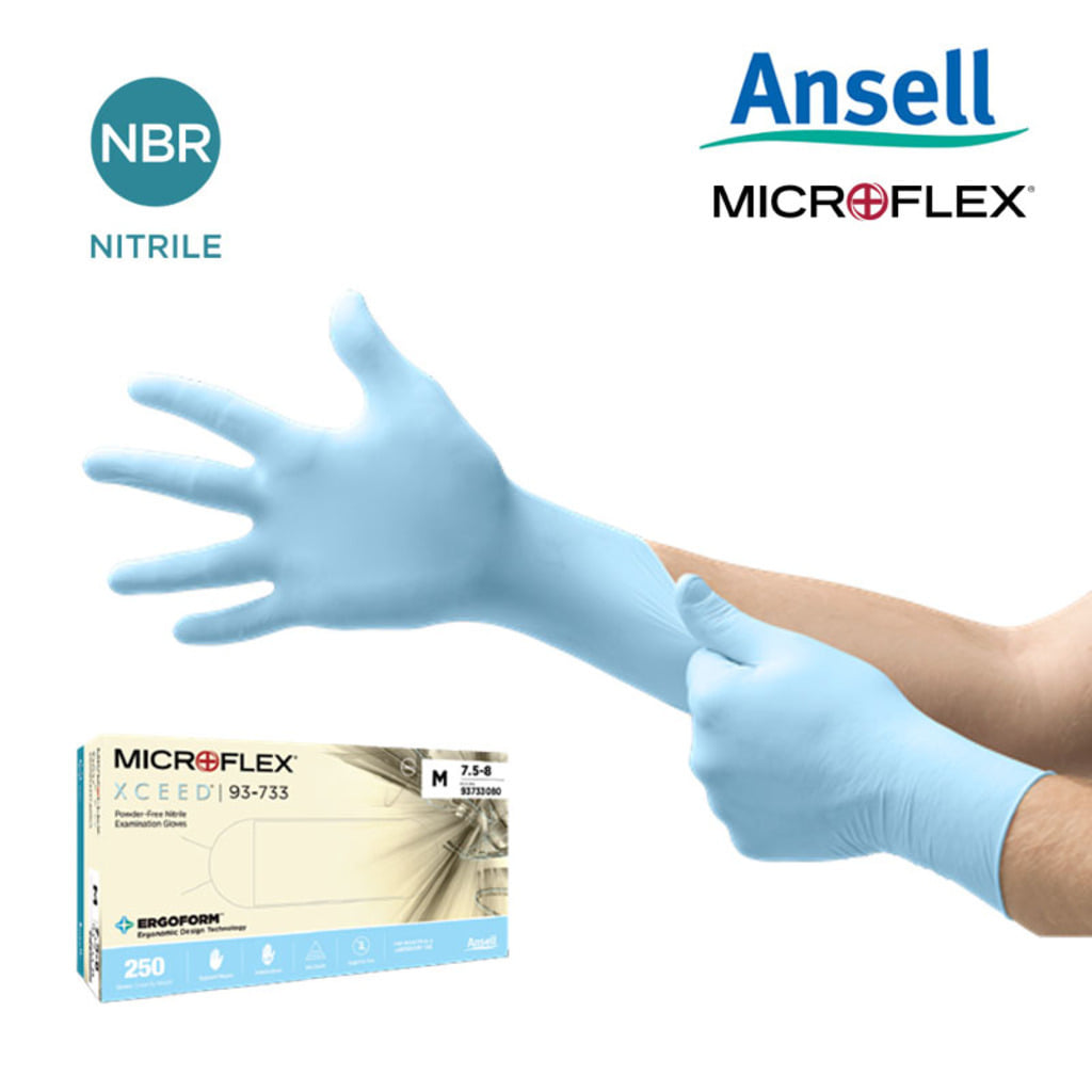 Ansell Ansell MicroFlex 엑시드 93-733 (1pack 250ea) 인체공학 정밀조립 니트릴장갑