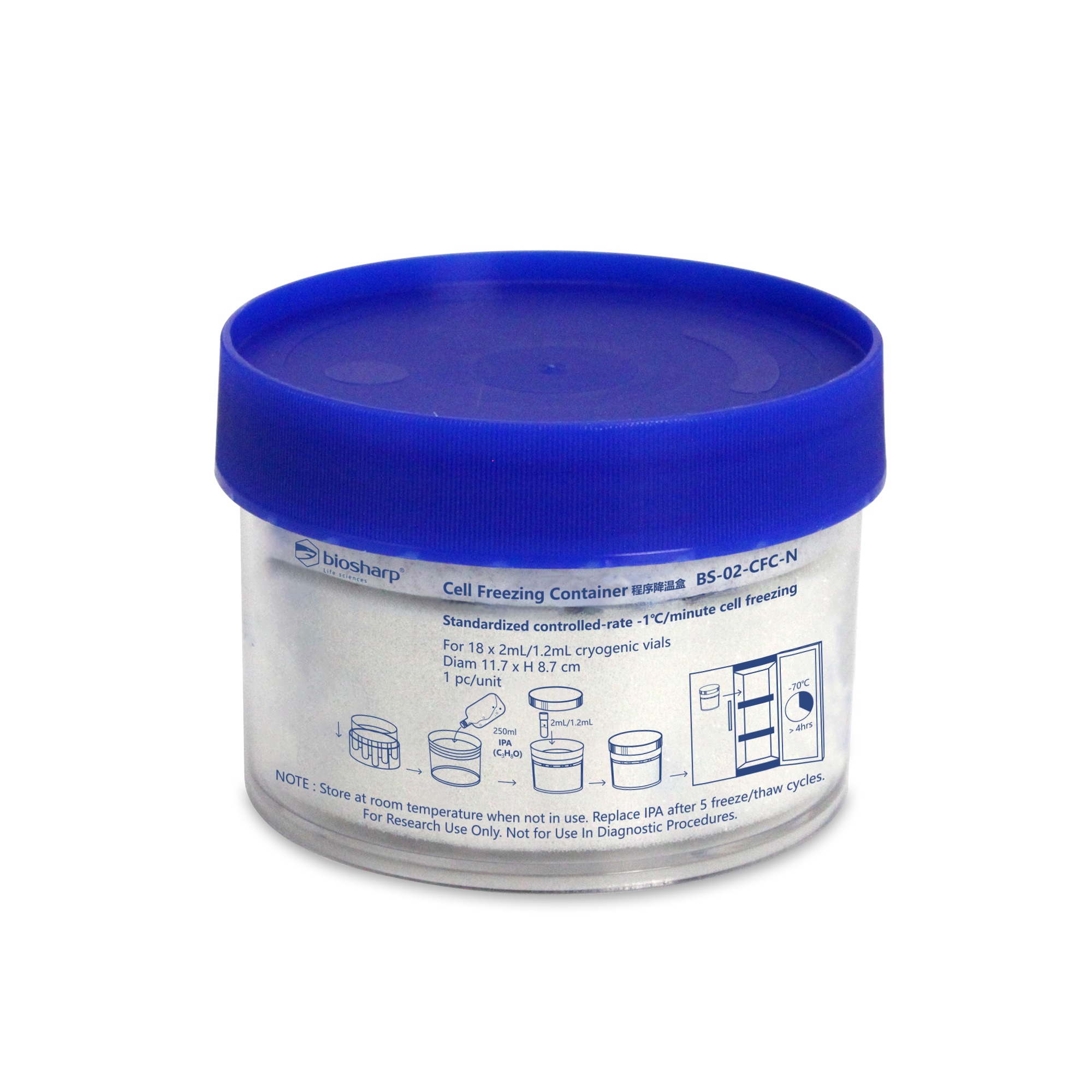 Biosharp Cell freezing container, 2ml, 5ml