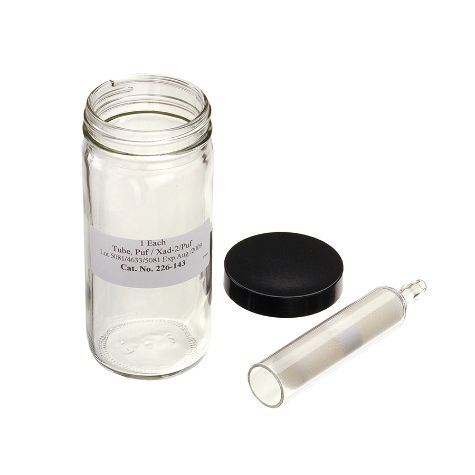 Restek PUF Cartridge, Small PUF/XAD Cartridge, 22mm OD x 100mm L, 30mm PUF/1.5g XAD-2/30mm PUF