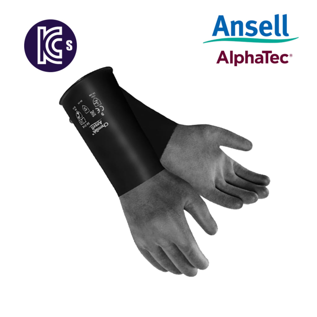 Ansell Ansell 알파텍 38-514 니트릴 내화학장갑 화학물질 부틸장갑