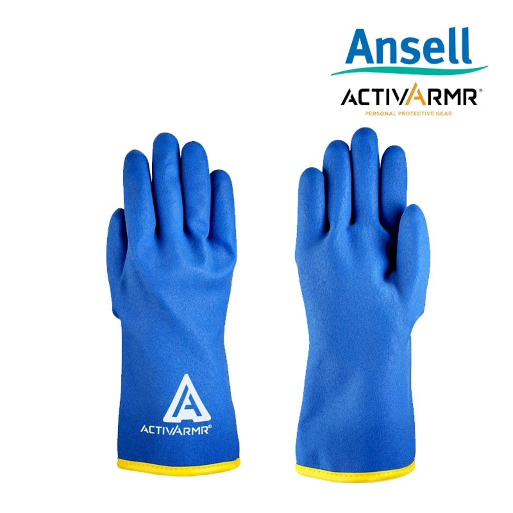 Ansell Ansell 엑티브아머 97-681 PVC 코팅 냉동 창고 특수 방수 방한장갑