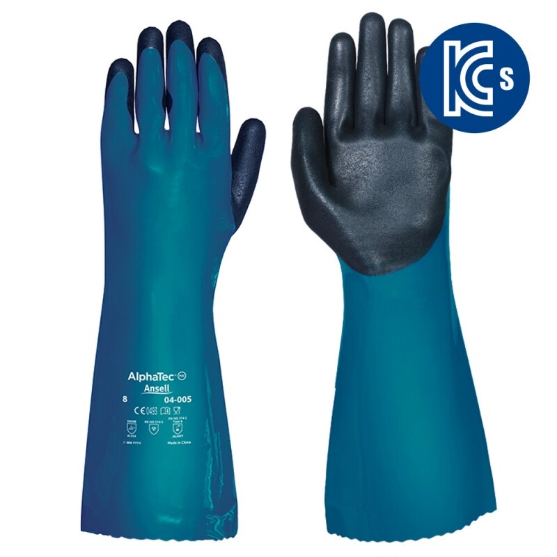 Ansell 알파텍 04-005 [니트릴+PVC, 정전기방지, 38cm, kcs인증]