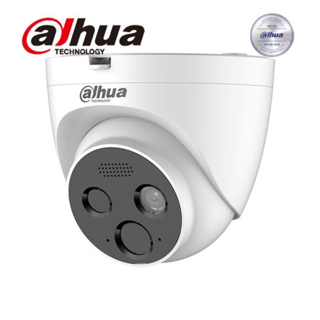 Dahua Technology 다후아 열화상 센서내장 IP Camera DTS-FT121LDN 화재이미지+온도체크후 알람 실화상카메라 AI기능 200만화소 4mm 화재감지거리 10m이내 온도표시안됨 마이크스피커