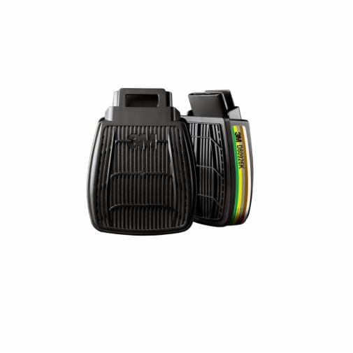 3M SECURE CLICK™ 유기화합물/할로겐/황화수소/아황산/암모니아/포름알데히드용 정화통 D80926K,방진 특급, 60개/케이스