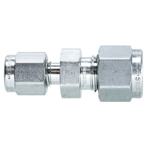 Restek Swagelok Fitting, Stainless Steel, 1/4in to 1/8in Reducing Union, 2-pk