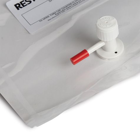 Restek Tedlar Bag, w/Single Polypropylene Valve & Septum Fitting 1 Liter Cap., 7in x 7in, 10-pk