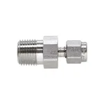 Restek Swagelok Fitting, Stainless Steel, 1/16in to 1/8in NPT Male Connector, 2-pk