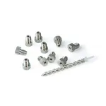 Restek Fitting, Stainless Steel, 1/16in Male Nut, 1/16in Front and Back Ferrule Set, 10pk