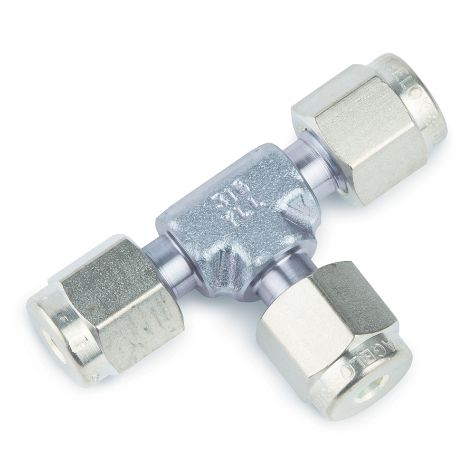 Restek Siltek Fittings, 1/8in Union Tee Swagelok# SS-200-3