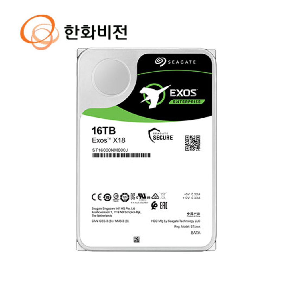 Hanwha Vision 한화비전 SPZ-16300TS 16TB HDD ST16000NM000J