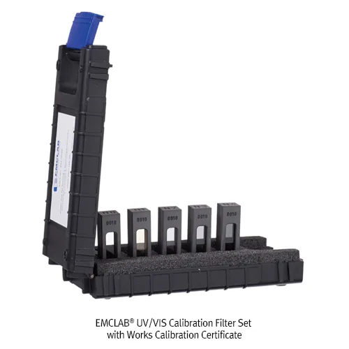 EMCLAB UV/VIS Calibration Filter Set with Works Calibration Certificate