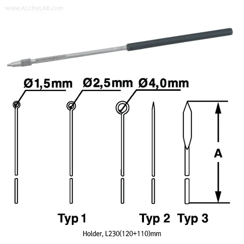 BOCHEM High-grade Aluminium Holder and Stainless-steel Loop · Needle · Lancet