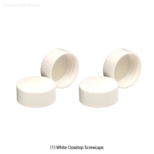 SciLab White PP Screwcaps