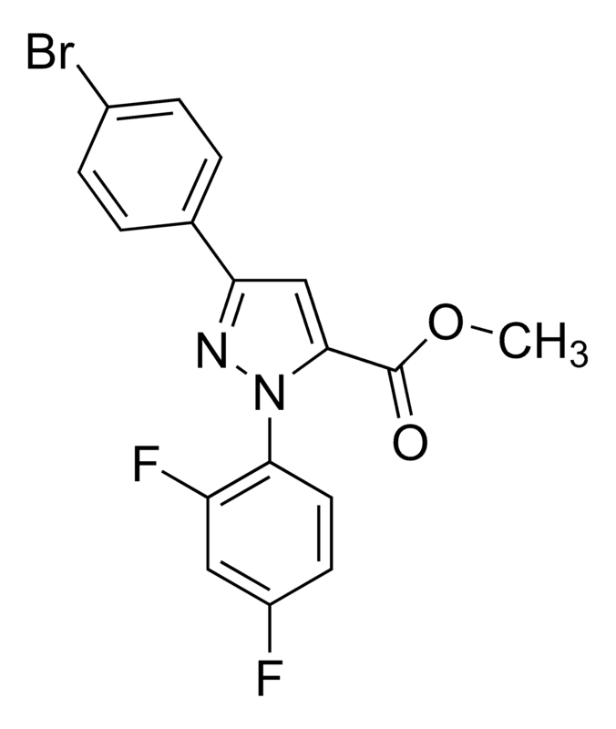 Merck Methyl 3-(4-bromophenyl)-1-(2,4-difluorophenyl)-1H-pyrazole-5-carboxylate