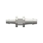 Straight Through Reduction Tube Fitting with 500 Series Barbs, 1/8` (3.2 mm) and 3/32` (2.4 mm) ID Tubing