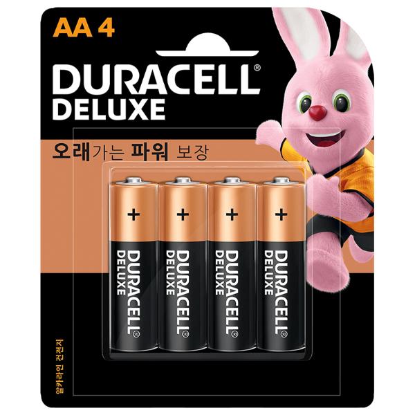 OFFICENEX 듀라셀 디럭스 알카라인 건전지AA(4입)