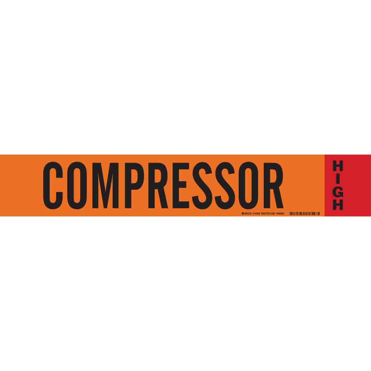 Brady Ammonia (IIAR) Pipe Marker: Compressor