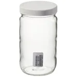 Thermo Fisher Scientific Wide-Mouth Tall-Profile Clear Glass Jars with Closure, 1000mL, certified