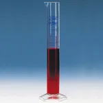 PMP Measuring Cylinder, Blue Scale PMP 메스 실린더, Class A + Batch 보증서