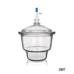 Glass Vacuum Desiccator with PTFE Valve 유리 진공 데시케이터, 상부 밸브