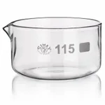 Glass Crystallizing Dish, Simax 크리스탈 라이징 디쉬, with Spout