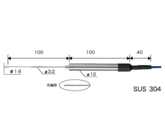 AS ONE Sensor Probe for Waterproof Thermometer, 방수형 디지털 온도계용 센서 프로브