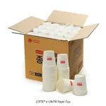 Daihan Science LOTTE e·LifeTM Paper Cup, Non-Fluorescent Pulp, Thick & Sturdy, 184㎖(6.5oz)<br>