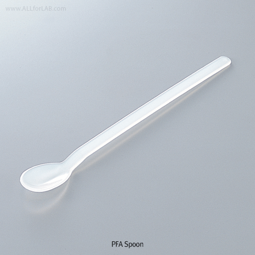 Daihan Science Pure PFA Spoon, Chemical/Heat Resistance, Length 174mm<br>Translucent, Autoclava