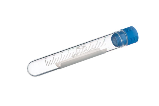Greiner Bio One CRYO.S, 5 ML, PP, ROUND BOTTOM,INTERNAL THREAD, BLUE SCREW CAP, WRITING AREA, NATURAL, STERILE, 50 PCS./BAG