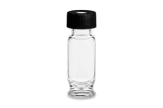Waters LCGC Certified Clear Glass 12 x 32 mm Screw Neck Max Recovery Vial, with Cap and PTFE Septum, 1.5 mL Volume, 100/pk