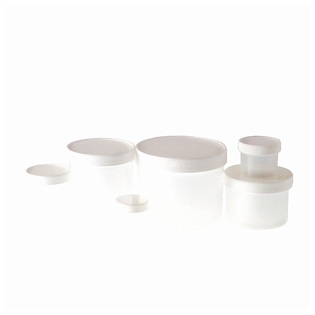 Thermo Fisher Scientific Natural Polypropylene Jars with White Polypropylene Unlined Cap