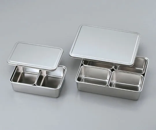 AS ONE Stainless Steel Tray with Lid (Including Inner Tray), 스테인리스 트레이 (뚜껑 포함)(내 트레이 부속)