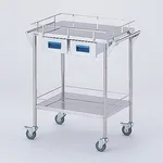 AS ONE Storage Stainless Steel Cart 2 Stages Knob Blue 600 x 450 x 835mmand others