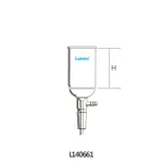 Cylindrical Glass Filter Funnel with Vacuum Adapter and Inner Joint 진공 여과 유리 깔때기, Column Type, LukeGL