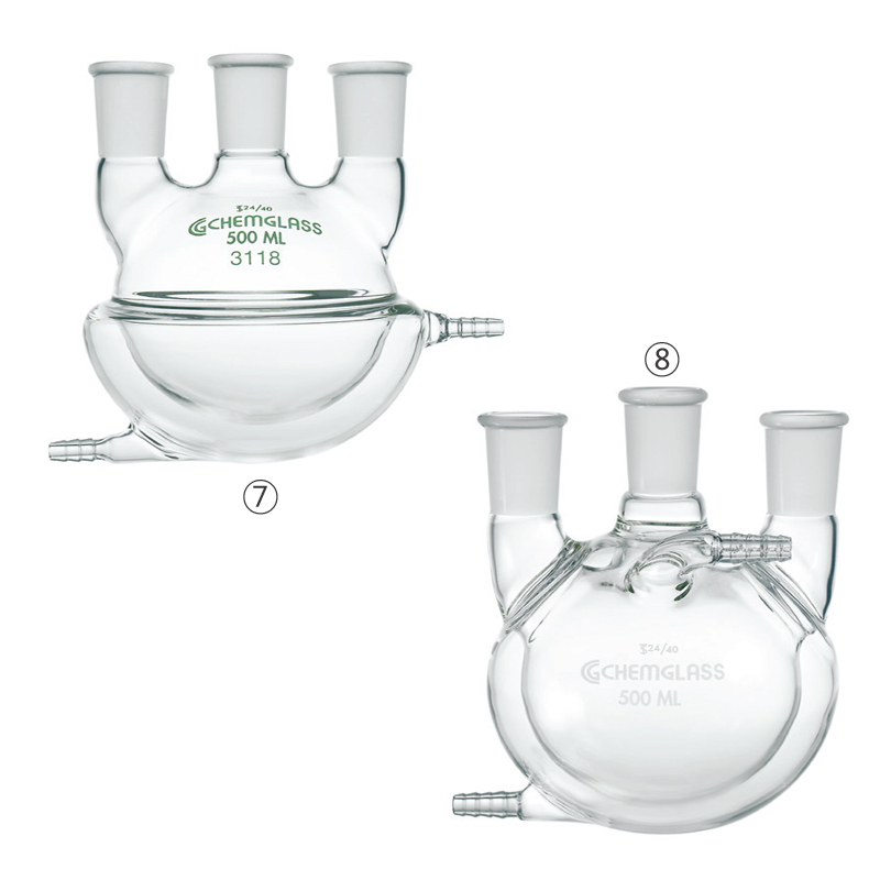 3-Neck Jacketed Round Bottom Flask 3구 자켓식 환저 플라스크