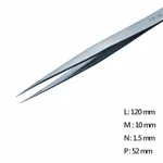 Fine Straight Pointed Tweezer 고정밀 트위저, Rubis,RU-FTP-SA