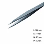 Fine Straight Pointed Tweezer 고정밀 트위저, Rubis,RU-0C-10-SA